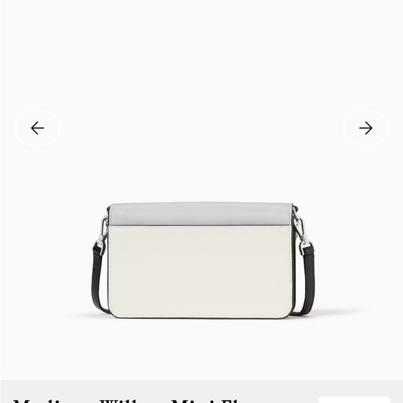 NWT Kate Spade Madison Willow Mini Flap Crossbody in Gray and Cream - Picture 5 of 14